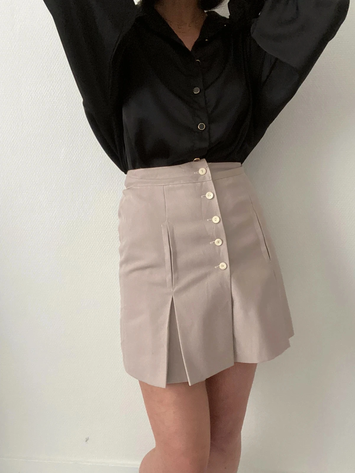 🌺 Vintage mini rok met knoopsluiting – photo 3